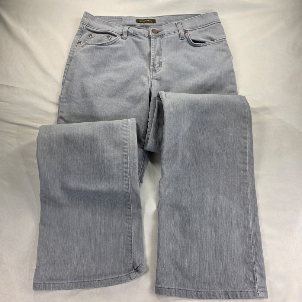David Kahn Jeanswear Lauren Gray Straight Leg Jeans Womens Size 12 Made in USA - Picture 2 of 10